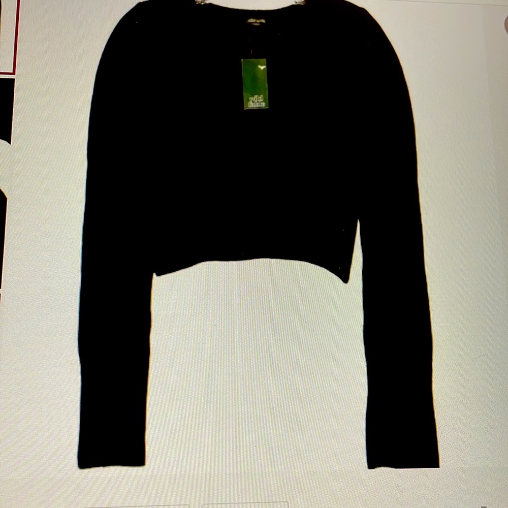 Black Cropped Ribbed Sweater. Wild Fable. Size small. Wild Fable